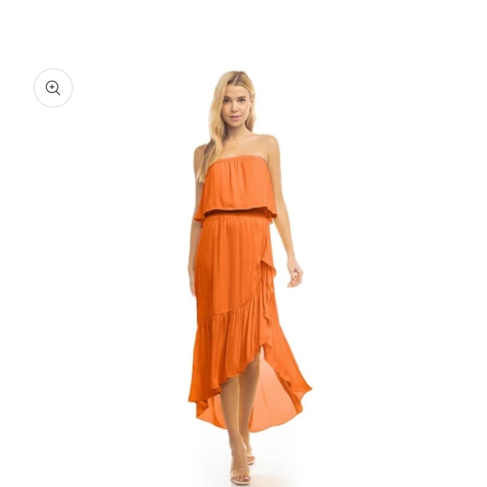 High Low Nectarine Tube Dress